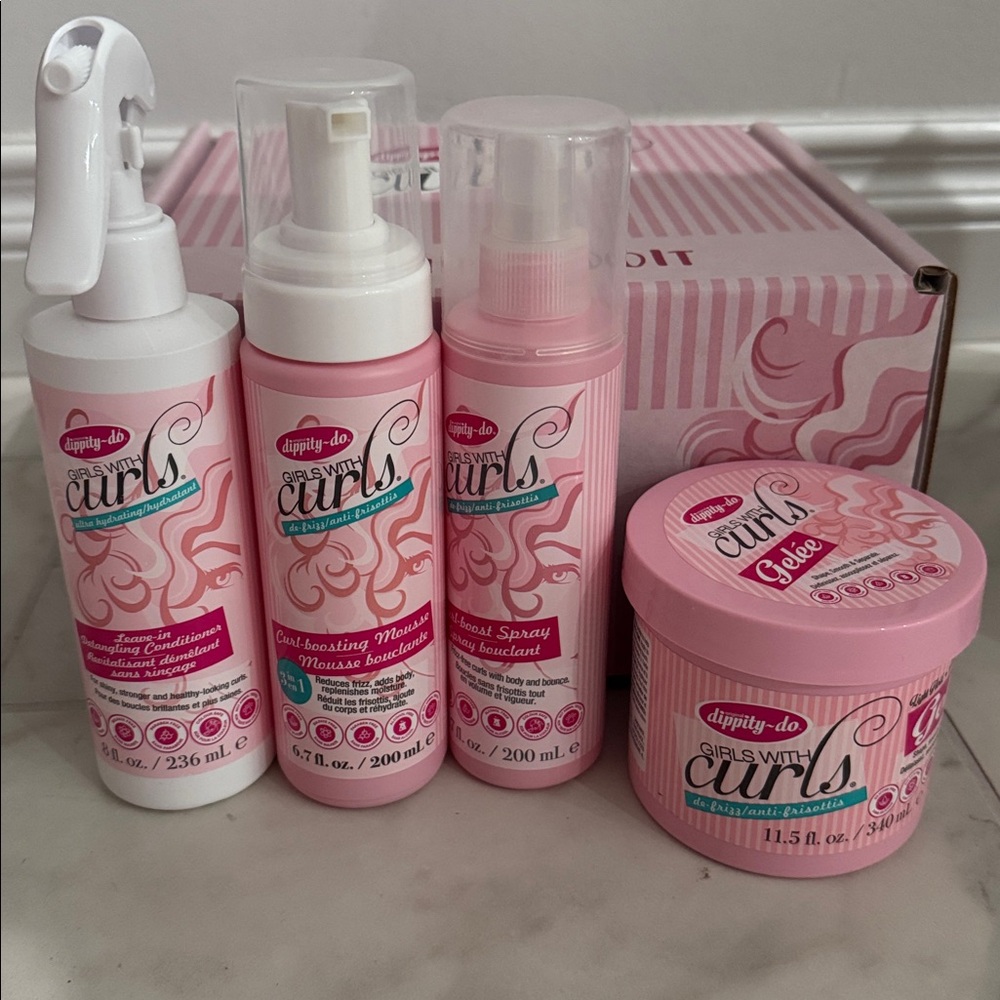 Girls with Curls Hair Styling Set - Pink